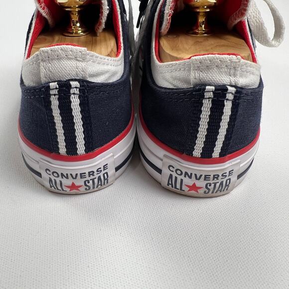 Converse All Star 567039F Red White & Blue Double Upper, Tongue & Laces Size 8 - Picture 4 of 13